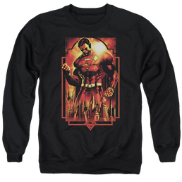 Superman Metropolis Deco - Men's Crewneck Sweatshirt Men's Crewneck Sweatshirt Superman   