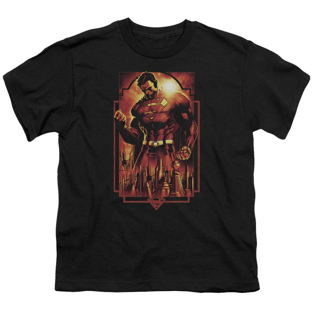 Superman Metropolis Deco - Youth T-Shirt Youth T-Shirt (Ages 8-12) Superman   
