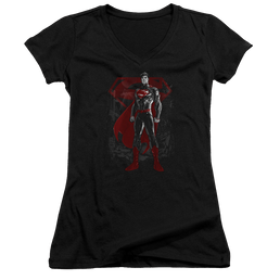Superman Aftermath - Juniors V-Neck T-Shirt Juniors V-Neck T-Shirt Superman   