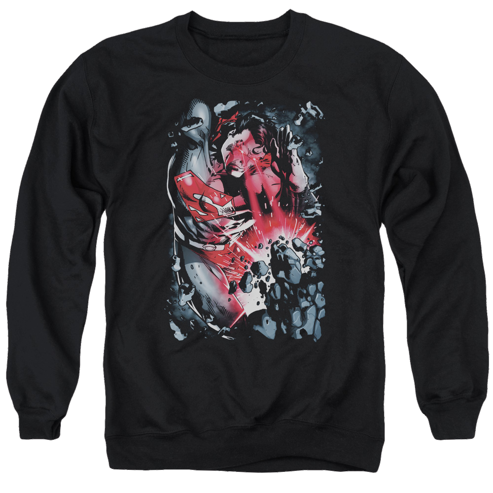 Superman Heat Blast - Men's Crewneck Sweatshirt Men's Crewneck Sweatshirt Superman   