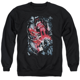 Superman Heat Blast - Men's Crewneck Sweatshirt Men's Crewneck Sweatshirt Superman   