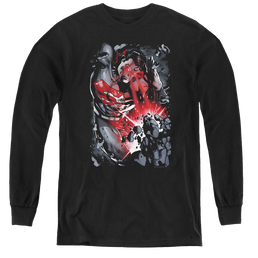 Superman Heat Blast - Youth Long Sleeve T-Shirt Youth Long Sleeve T-Shirt Superman   