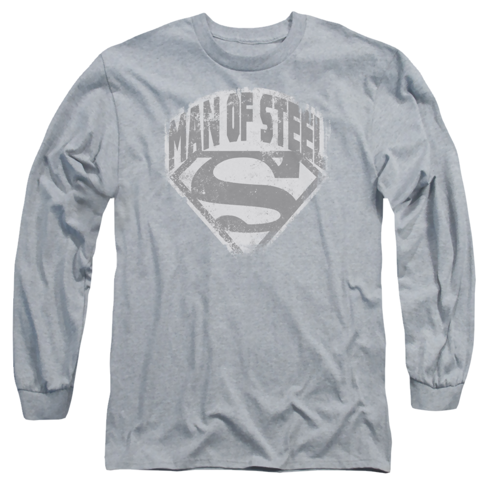 Superman Man Of Steel Shield - Men's Long Sleeve T-Shirt Men's Long Sleeve T-Shirt Superman   