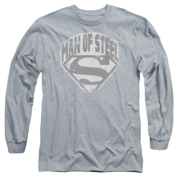Superman Man Of Steel Shield - Men's Long Sleeve T-Shirt Men's Long Sleeve T-Shirt Superman   