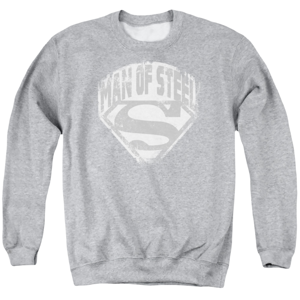 Superman Man Of Steel Shield - Men's Crewneck Sweatshirt Men's Crewneck Sweatshirt Superman   