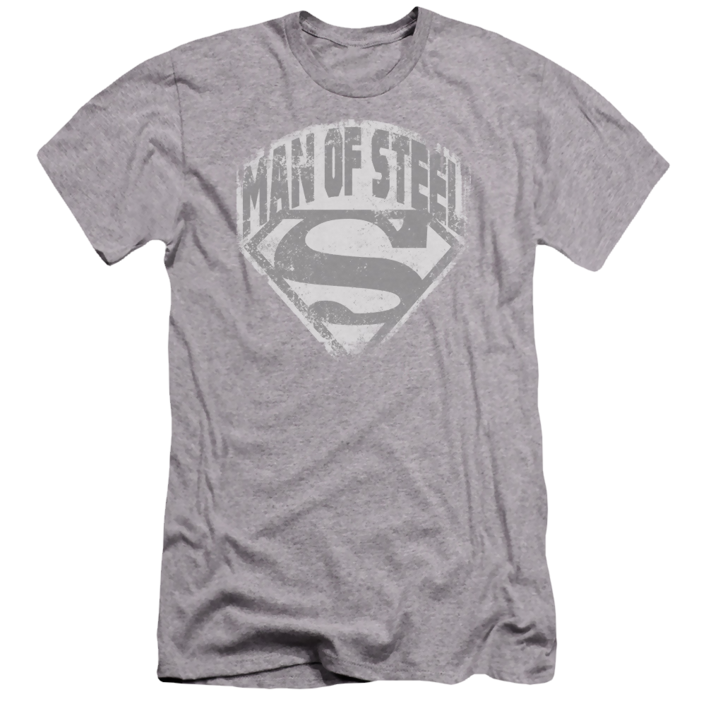Superman Man Of Steel Shield - Men's Premium Slim Fit T-Shirt Men's Premium Slim Fit T-Shirt Superman   