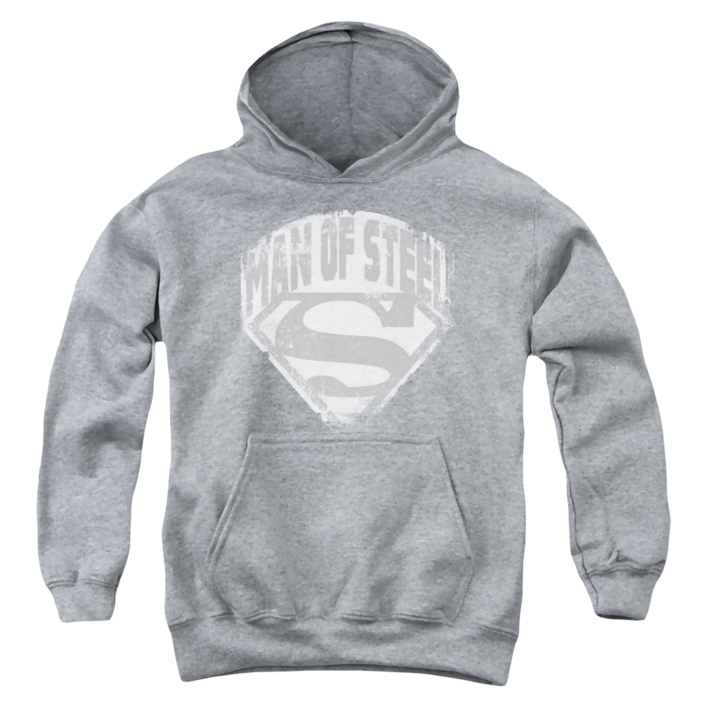 Superman Man Of Steel Shield - Youth Hoodie Youth Hoodie (Ages 8-12) Superman   