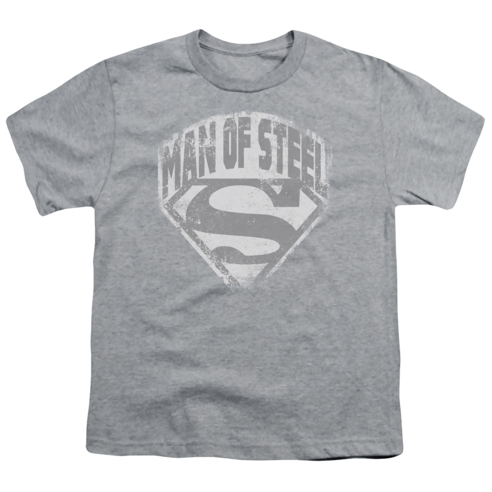 Superman Man Of Steel Shield - Youth T-Shirt Youth T-Shirt (Ages 8-12) Superman   