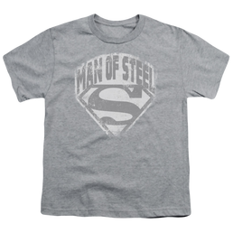 Superman Man Of Steel Shield - Youth T-Shirt Youth T-Shirt (Ages 8-12) Superman   