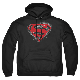 Superman Hardcore Noir Shield - Pullover Hoodie Pullover Hoodie Superman   
