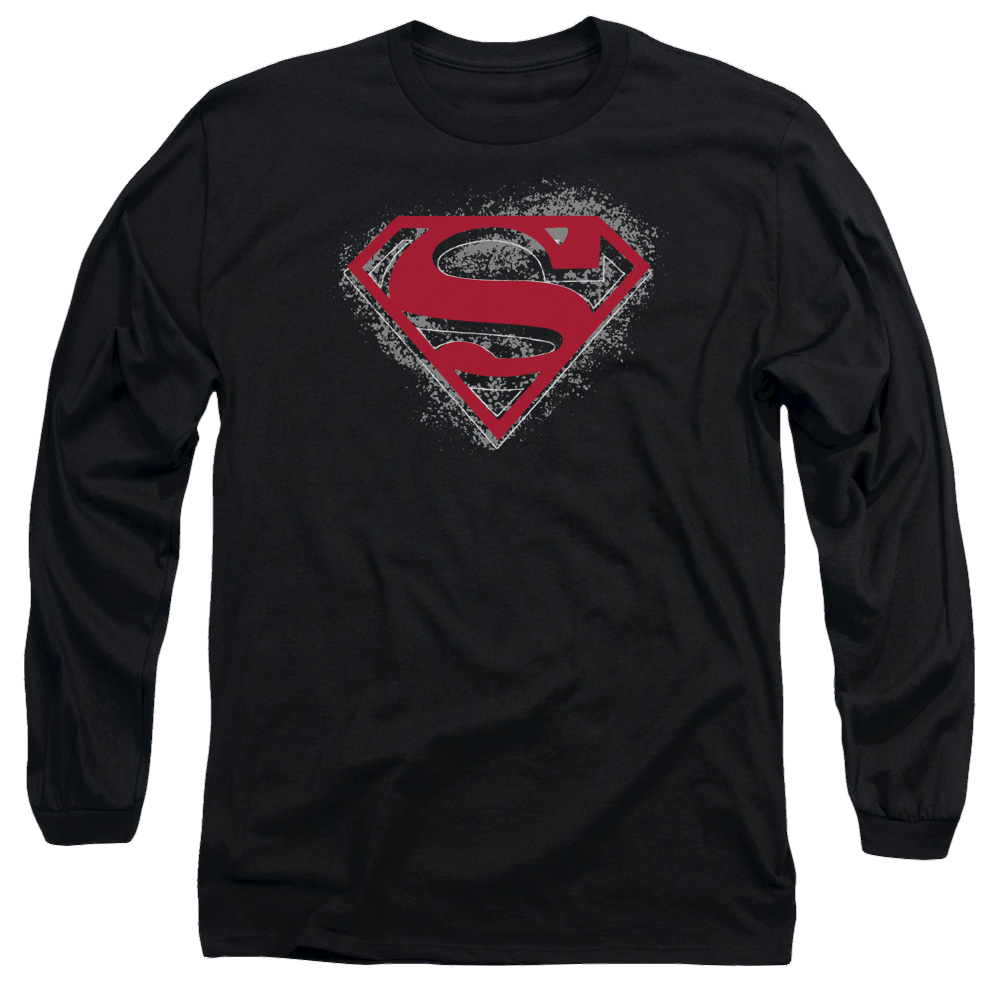 Superman Hardcore Noir Shield - Men's Long Sleeve T-Shirt Men's Long Sleeve T-Shirt Superman   