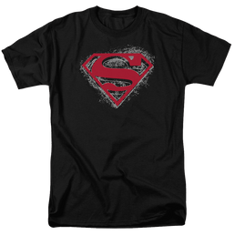 Superman Hardcore Noir Shield - Men's Regular Fit T-Shirt Men's Regular Fit T-Shirt Superman   