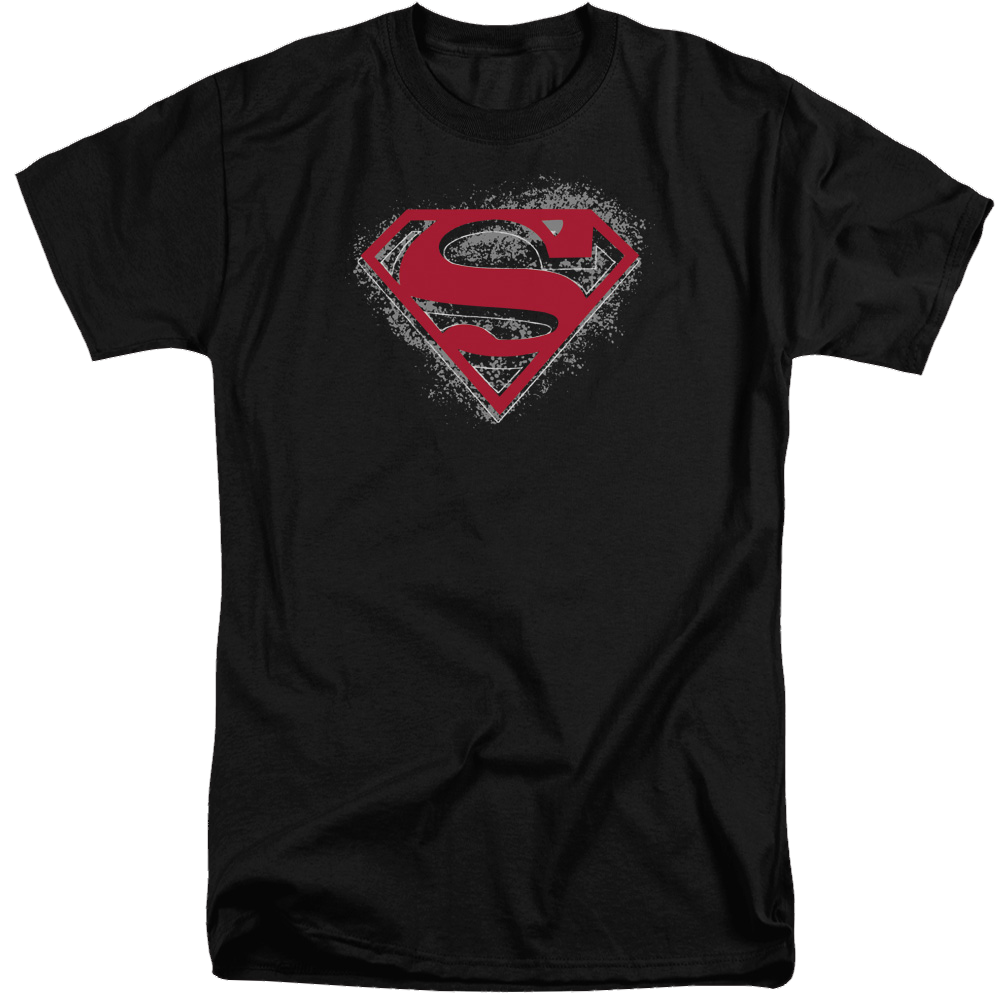 Superman Hardcore Noir Shield - Men's Tall Fit T-Shirt Men's Tall Fit T-Shirt Superman   