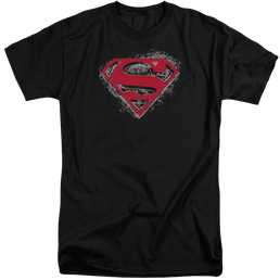 Superman Hardcore Noir Shield - Men's Tall Fit T-Shirt Men's Tall Fit T-Shirt Superman   