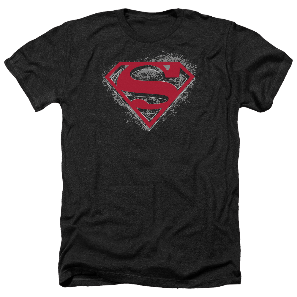 Superman Hardcore Noir Shield - Men's Heather T-Shirt Men's Heather T-Shirt Superman   