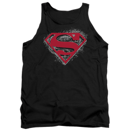 Superman Hardcore Noir Shield - Men's Tank Top Men's Tank Superman   