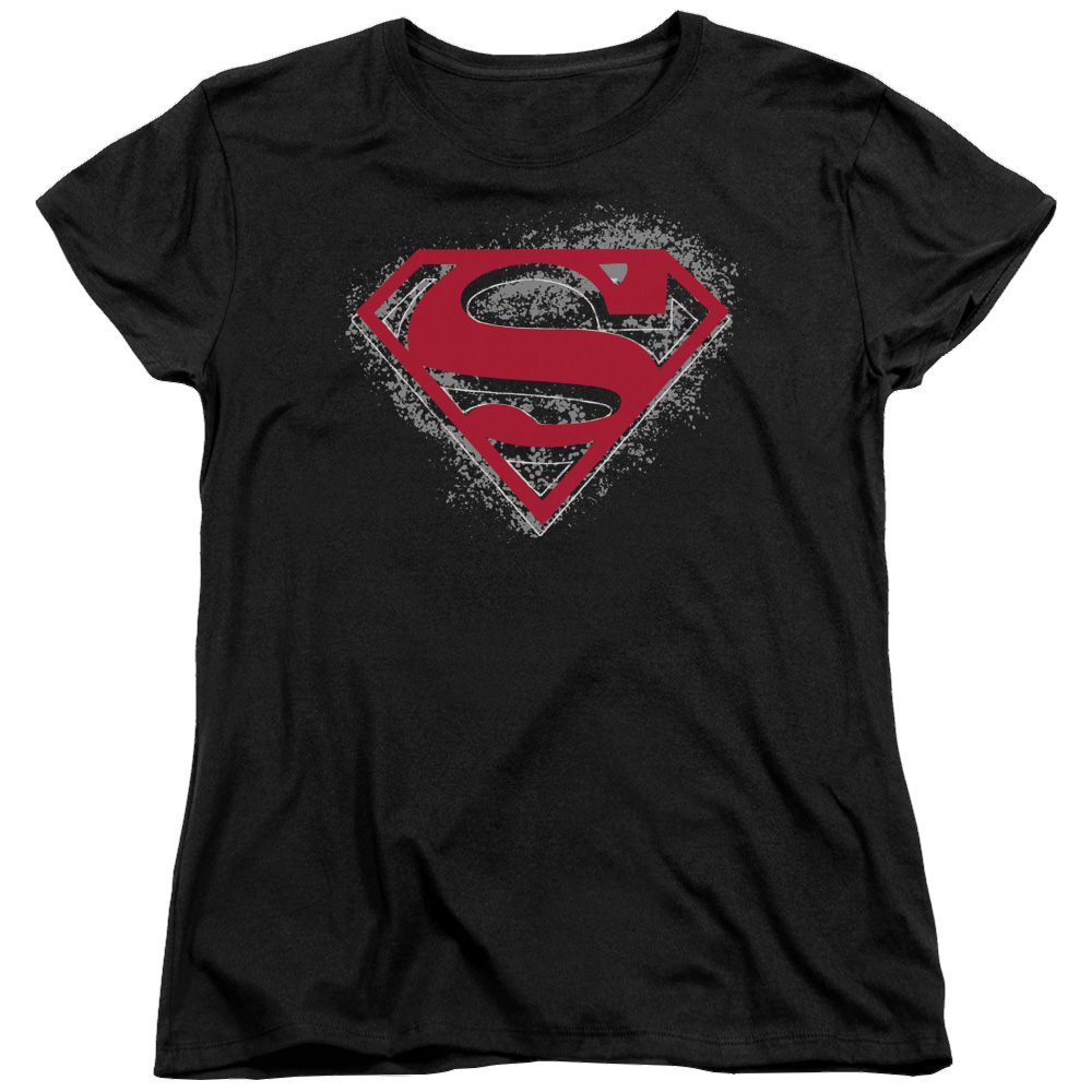 Superman Hardcore Noir Shield - Women's T-Shirt Women's T-Shirt Superman   