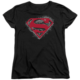 Superman Hardcore Noir Shield - Women's T-Shirt Women's T-Shirt Superman   