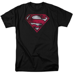 Superman War Torn Shield - Men's Regular Fit T-Shirt Men's Regular Fit T-Shirt Superman   