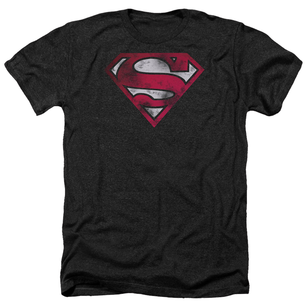Superman War Torn Shield - Men's Heather T-Shirt Men's Heather T-Shirt Superman   