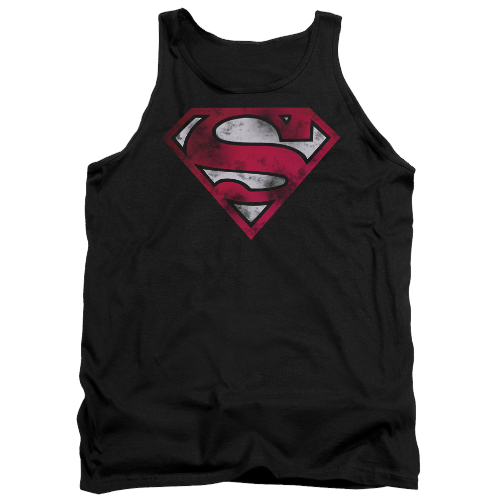 Superman War Torn Shield - Men's Tank Top Men's Tank Superman   