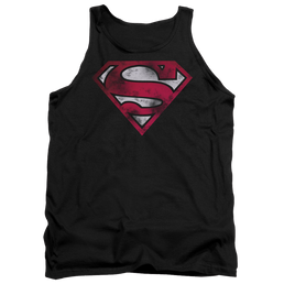 Superman War Torn Shield - Men's Tank Top Men's Tank Superman   