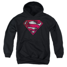 Superman War Torn Shield - Youth Hoodie Youth Hoodie (Ages 8-12) Superman   