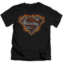 Superman Iron Fire Shield - Kid's T-Shirt Kid's T-Shirt (Ages 4-7) Superman   