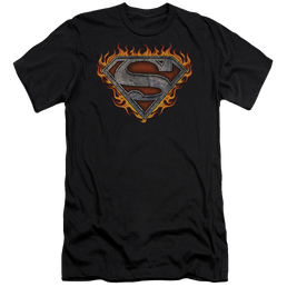 Superman Iron Fire Shield - Men's Premium Slim Fit T-Shirt Men's Premium Slim Fit T-Shirt Superman   