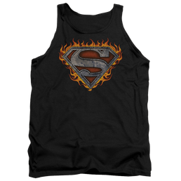 Superman Iron Fire Shield - Men's Tank Top Men's Tank Superman   