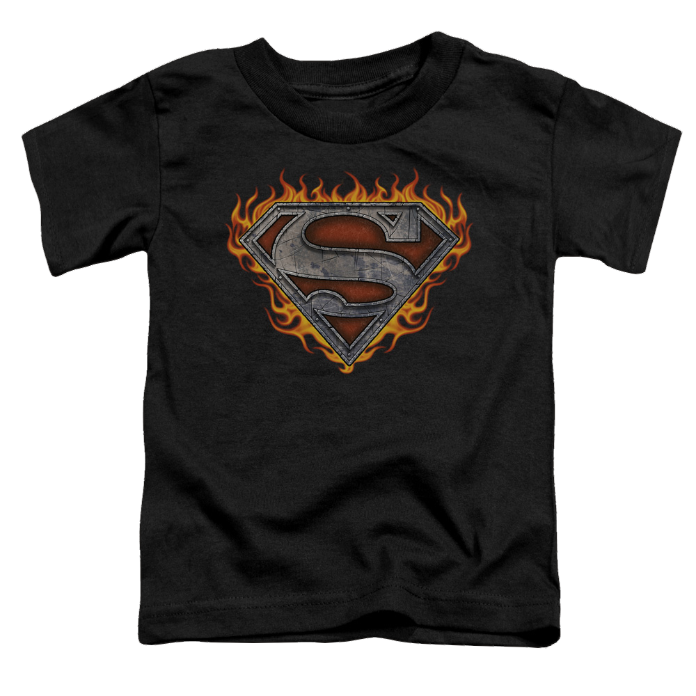 Superman Iron Fire Shield - Toddler T-Shirt Toddler T-Shirt Superman   