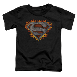 Superman Iron Fire Shield - Toddler T-Shirt Toddler T-Shirt Superman   
