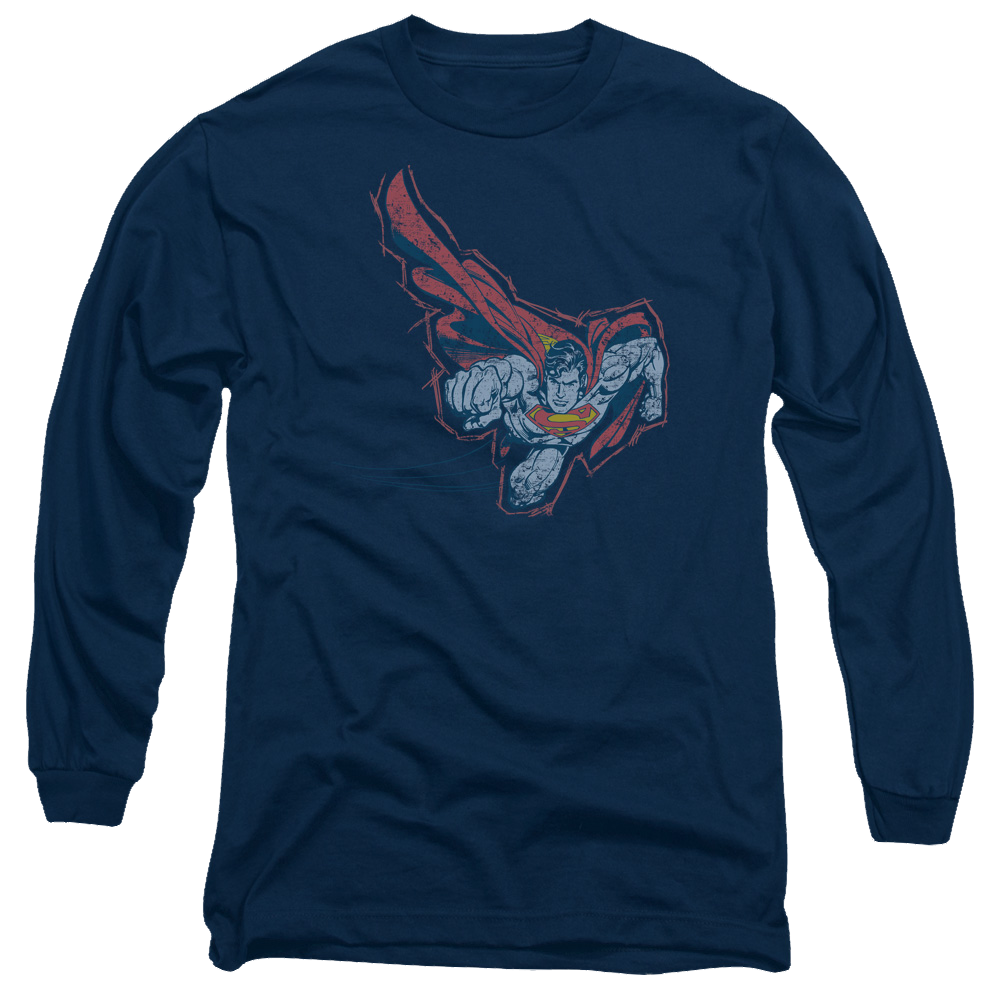 Superman Scribble & Soar - Men's Long Sleeve T-Shirt Men's Long Sleeve T-Shirt Superman   