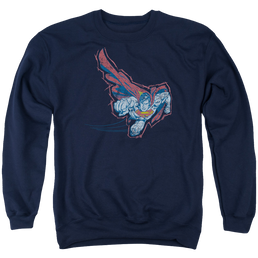 Superman Scribble & Soar - Men's Crewneck Sweatshirt Men's Crewneck Sweatshirt Superman   