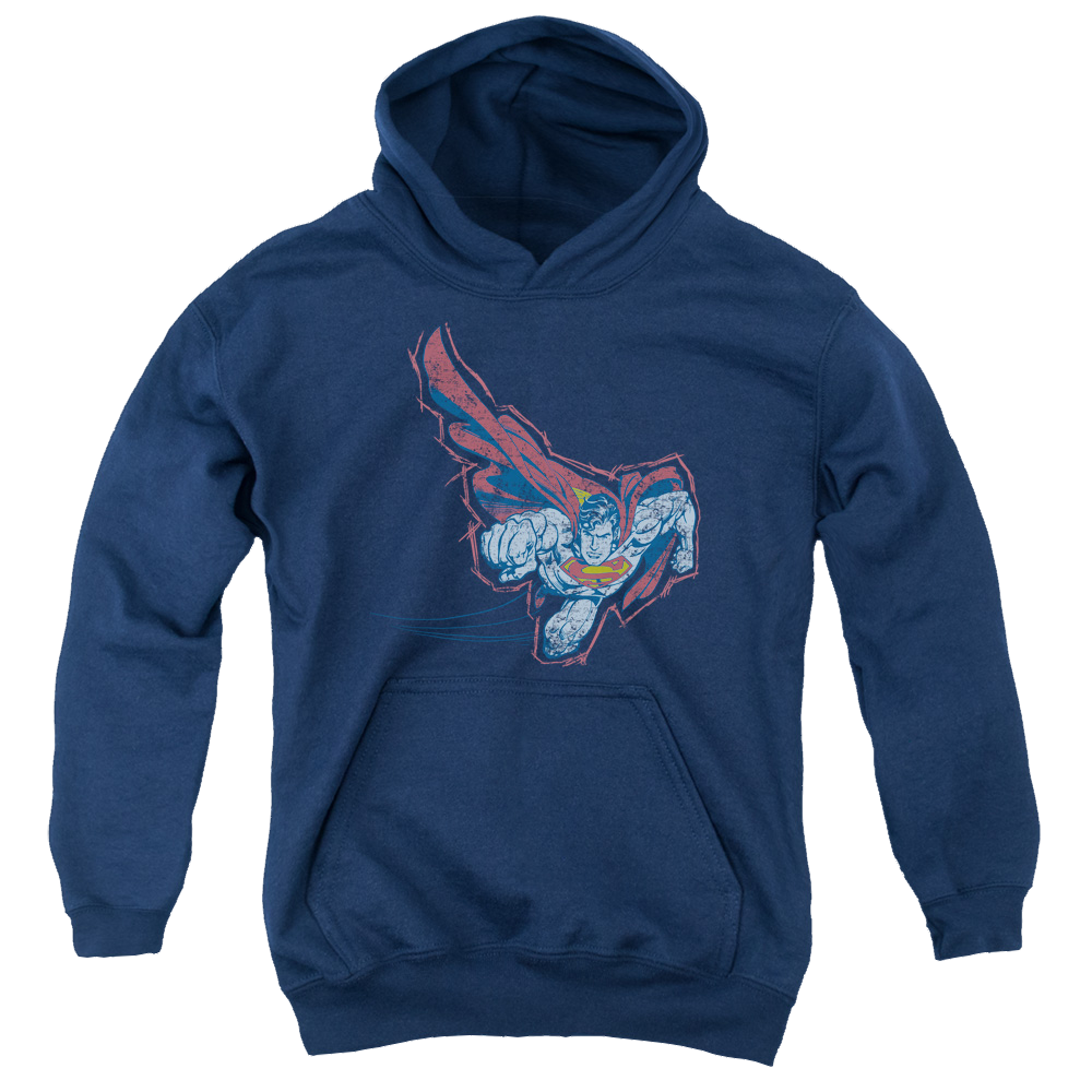 Superman Scribble & Soar - Youth Hoodie Youth Hoodie (Ages 8-12) Superman   