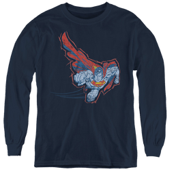 Superman Scribble & Soar - Youth Long Sleeve T-Shirt Youth Long Sleeve T-Shirt Superman   
