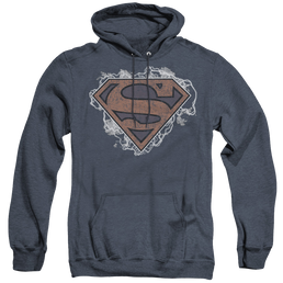 Superman Storm Cloud Supes - Heather Pullover Hoodie Heather Pullover Hoodie Superman   