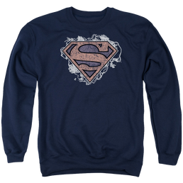 Superman Storm Cloud Supes - Men's Crewneck Sweatshirt Men's Crewneck Sweatshirt Superman   