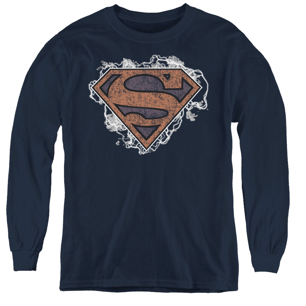 Superman Storm Cloud Supes - Youth Long Sleeve T-Shirt Youth Long Sleeve T-Shirt Superman   