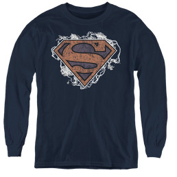 Superman Storm Cloud Supes - Youth Long Sleeve T-Shirt Youth Long Sleeve T-Shirt Superman   