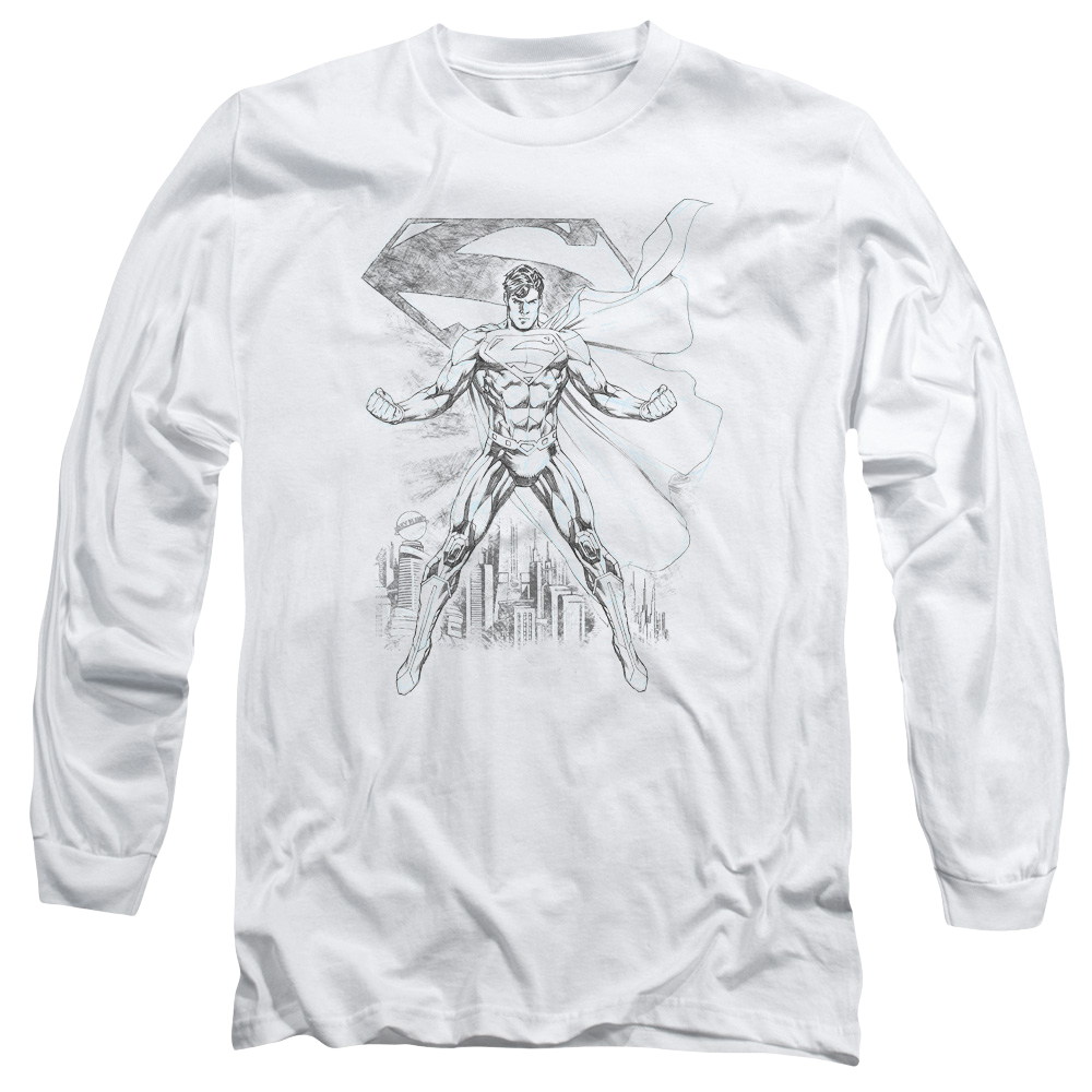 Superman Super Sketch - Men's Long Sleeve T-Shirt Men's Long Sleeve T-Shirt Superman   
