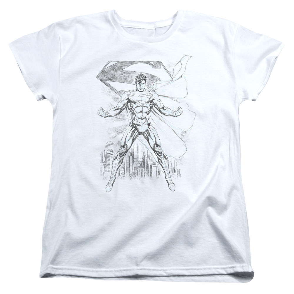 Superman Super Sketch - Women's T-Shirt Women's T-Shirt Superman   