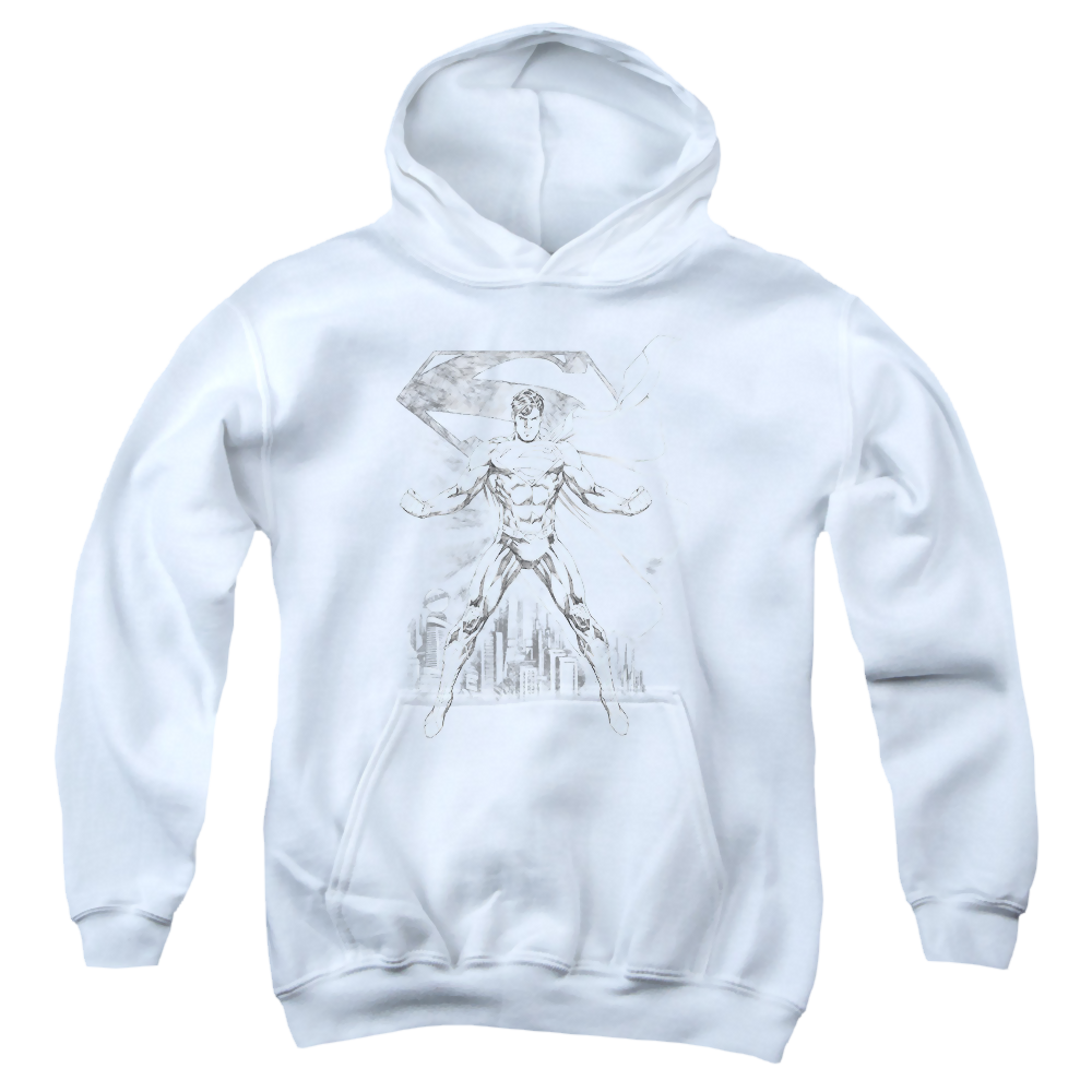 Superman Super Sketch - Youth Hoodie Youth Hoodie (Ages 8-12) Superman   