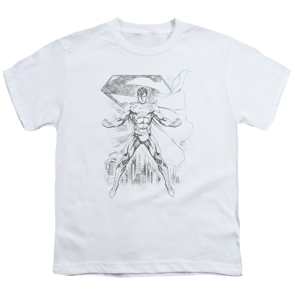 Superman Super Sketch - Youth T-Shirt Youth T-Shirt (Ages 8-12) Superman   