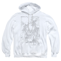 Superman Exploding Space Sketch - Pullover Hoodie Pullover Hoodie Superman   