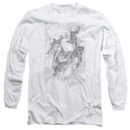 Superman Exploding Space Sketch - Men's Long Sleeve T-Shirt Men's Long Sleeve T-Shirt Superman   
