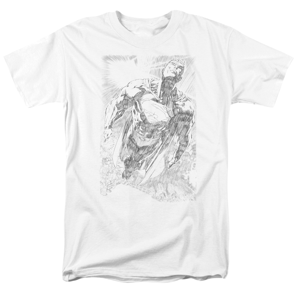 Superman Exploding Space Sketch - Men's Regular Fit T-Shirt Men's Regular Fit T-Shirt Superman   