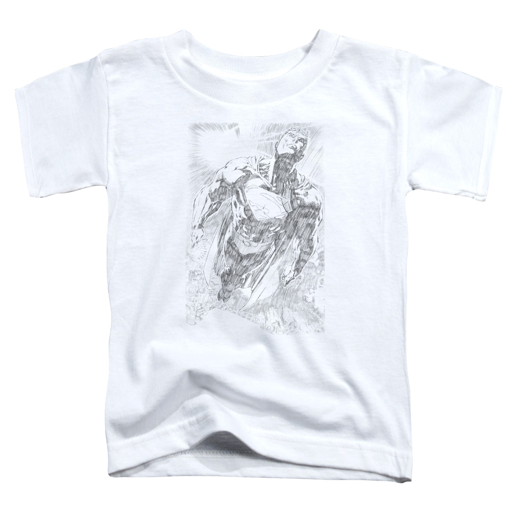 Superman Exploding Space Sketch - Toddler T-Shirt Toddler T-Shirt Superman   