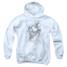 Superman Exploding Space Sketch - Youth Hoodie Youth Hoodie (Ages 8-12) Superman   