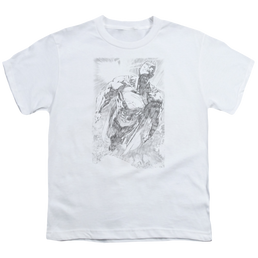 Superman Exploding Space Sketch - Youth T-Shirt Youth T-Shirt (Ages 8-12) Superman   